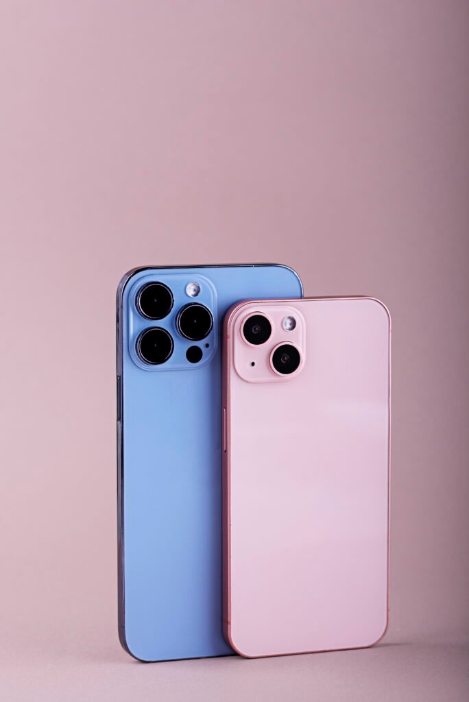 Home elegant smartphone composition